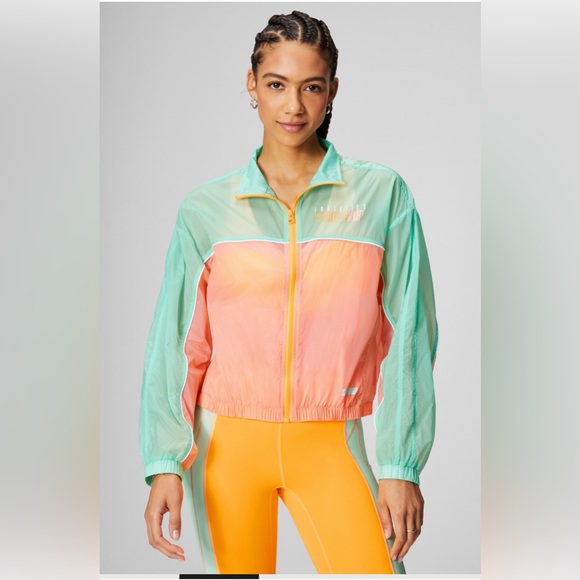 Fabletics Payton woven nylon semi sheer jacket size large - Picture 5 of 9